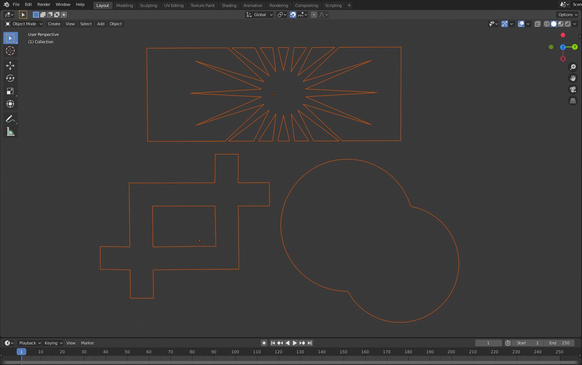 RedfieldNevil's tweet photo. New Curve Boolean tool for curve objects #b3d #BsMax https://t.co/o0hA6E8mJs