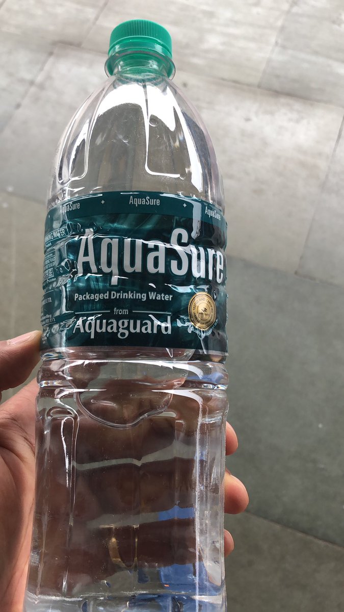 SudBab's tweet photo. @PiyushGoyal @PiyushGoyalOffc @RailMinIndia @IRCTCofficial @PMOIndia sir what happened to Railneer bottled water supply, travelled more than 1500km but everywhere found different brand water supply. https://t.co/ctgmQP47nV
