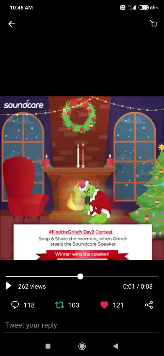 MeghnaJ46032597's tweet photo. @SoundcoreIndia Here's my screenshot
#FindtheGrinch #ChristmasContest #XmasContest #SoundcoreProducts @SoundcoreIndia
Tagging
@aditisharma2019
@misty_basu
@chyarchy
@Khushnaaz26
@thisisruhi
@Kratika_me
@desichipakli
@porwal_shilpi
@gsrana4580
@SapnaChawla84
@porwal_sarika
@Sandeeppalo_13 https://t.co/npwj0ThZyA