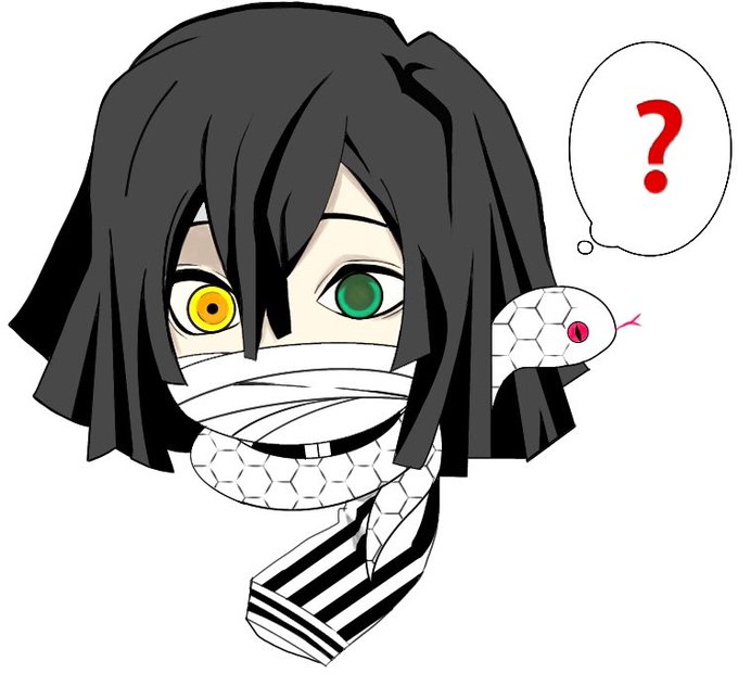 ¨̮꙳⠒̫⃝⋆@Qua∀(あくあ)⛓⋆͛☽.ﾟさんがTwitterに投稿した伊黒小芭内(鬼滅の刃)のイラスト。