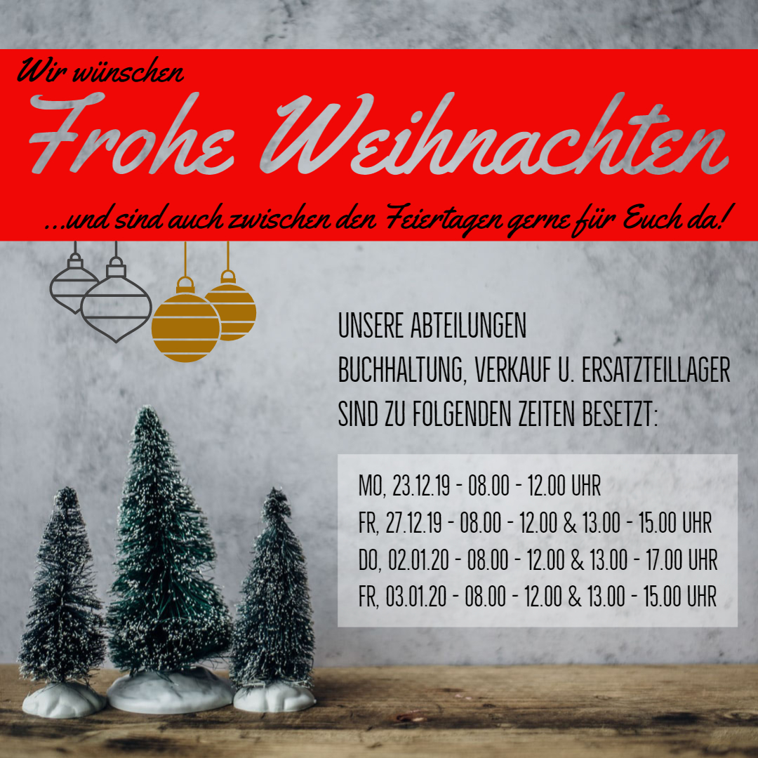 Köppl GmbH - Sonderöffnungszeiten zwischen den Feiertagen! #froheweihnachten #weihnachten #weihnachten2019 #merrychristmas #christmaseve #christmas