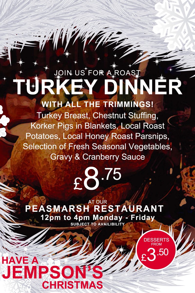 WOW, over 1,200 #Christmas Dinners served in our Peasmarsh restaurant this year and we're still going strong!

Only another day to go......