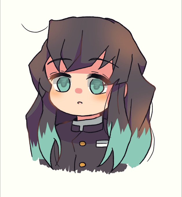 N°H°さんがTwitterに投稿した時透無一郎(鬼滅の刃)のイラスト。