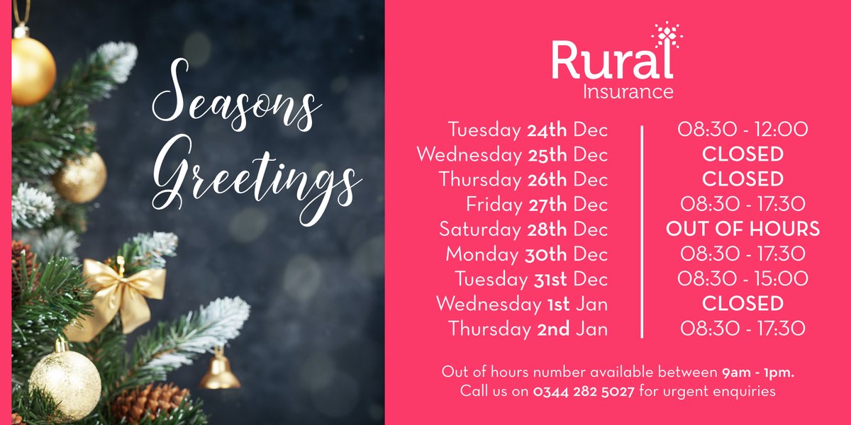 RuralInsurance's tweet image. Wishing all our trading partners and customers a very Merry Christmas and a Happy New Year! Thank you for your continued support and we look forward to working with you in 2020 #MerryChristmas