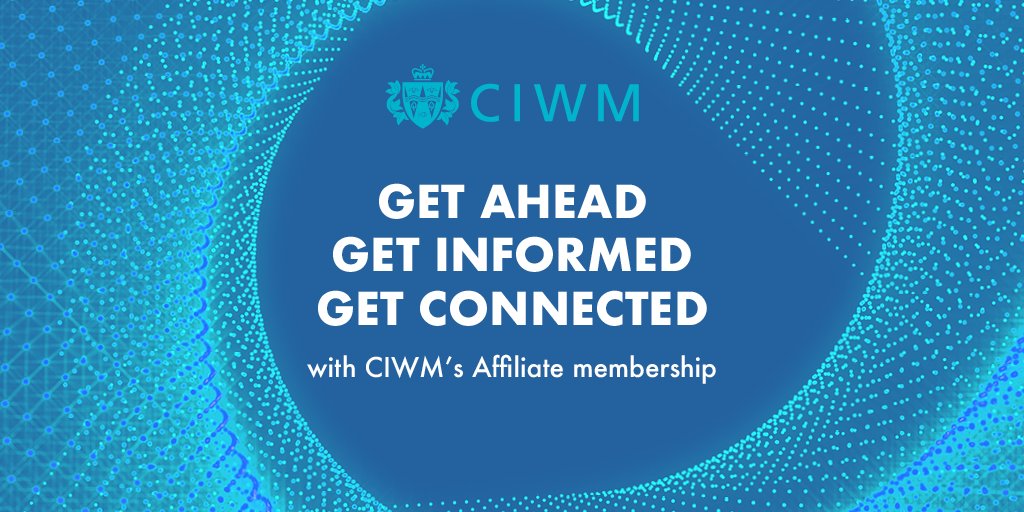Connect with a community of professionals from across the resources and waste sector with CIWM’s Affiliate membership. Meet new contacts, grow your network and share ideas and advice with your peers in the industry. Join today bit.ly/CIWMAffiliate2… #membershipmatters