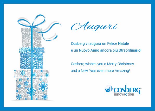 #Cosberg vi augura Buone Feste! <a href="/GvVisca/">visca</a> <a href="/M__Viscardi/">Michele Viscardi</a>
