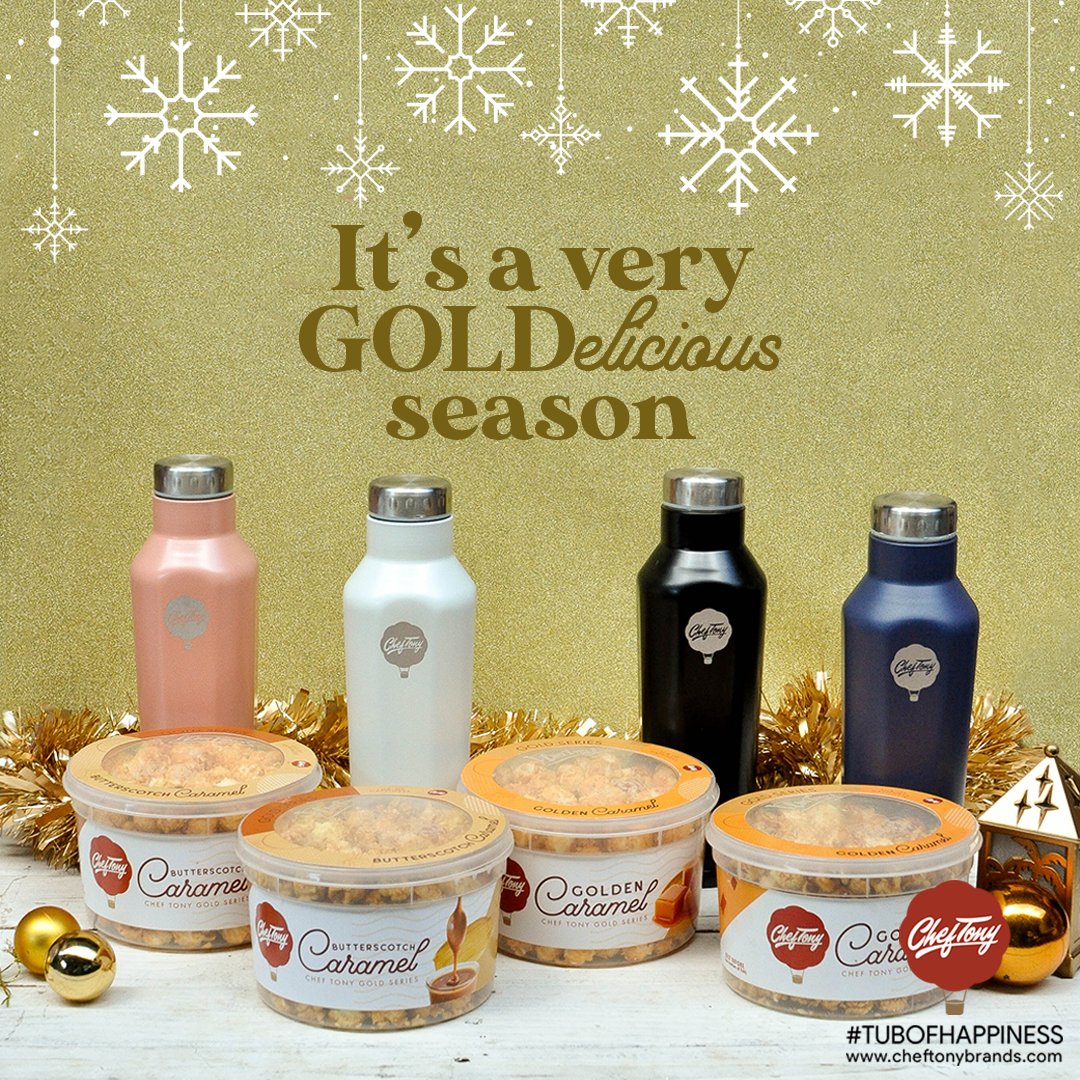 cheftonyphils's tweet photo. Christmas day is fast approaching and it's a very #GOLDelicious season! Have your loved ones feel the season of giving with our delightful gifts for only P599!

Visit a Chef Tony store now! https://t.co/7BhUP6tSHM

#gourmetpopcorn #christmasgift #tumbler https://t.co/MytjescNJl