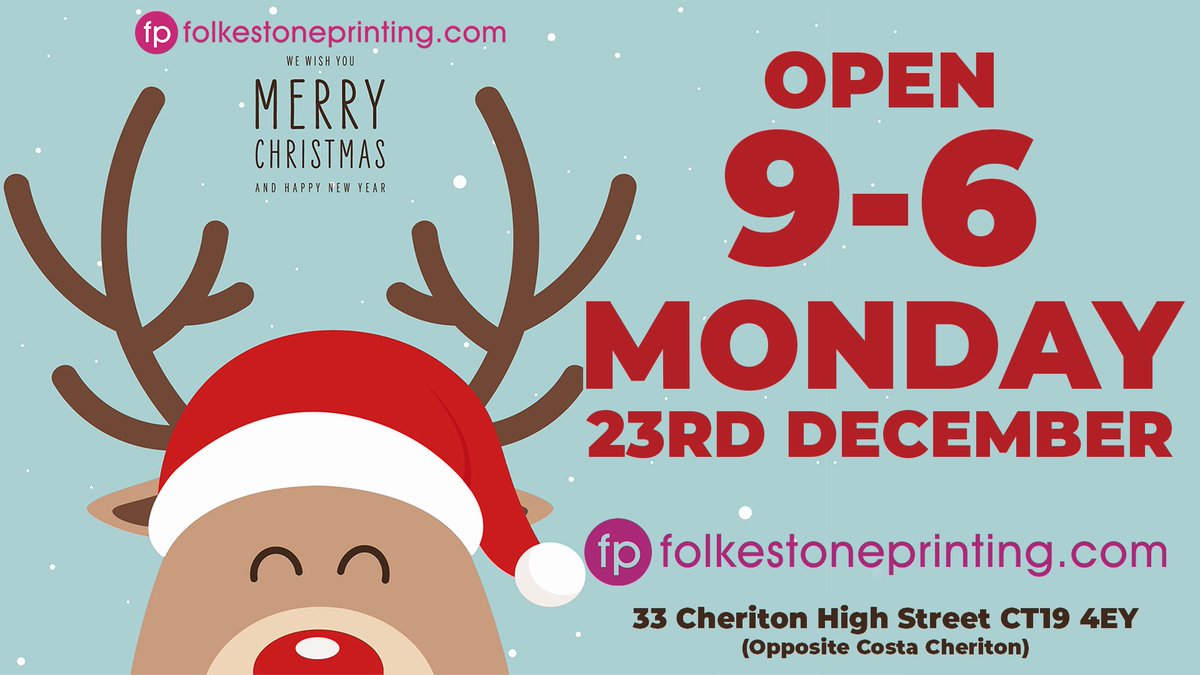 We’re open today 9-6 for instant photo prints, photo gifts, large photo and art prints, oh and probably quite a lot more....see you soon! #shoplocal #folkestone #cheriton #folkestoneprinting #instantphotoprintingfolkestone #photogiftsfolkestone #printingfolkestone #christmasprint