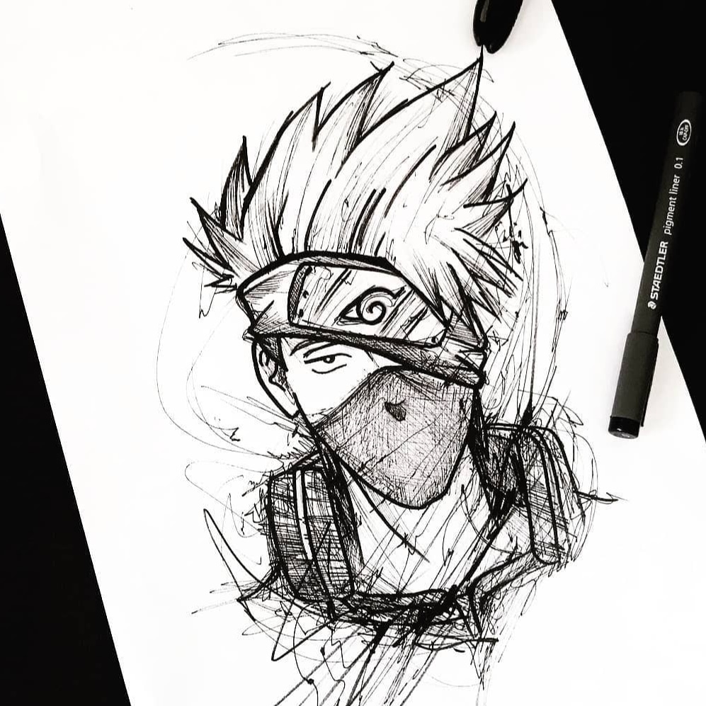 Epic kakashi drawing😃 | Naruto Amino