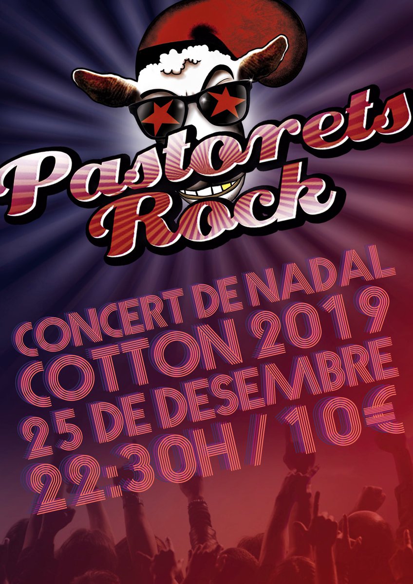 Concert de Nadal al Cotton. 
25 de desembre a les 22:30h 
Entrades a 10€ el mateix dia al Cotton. 
Us hi esperem!!! Bon Nadal!!!