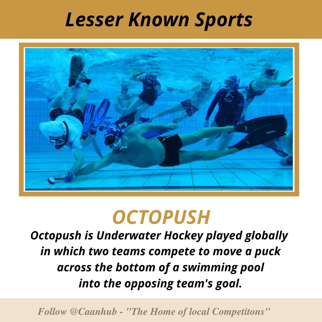 caanhub's tweet photo. Ever thought of a Sports like this?
.
.
.
#LesserknownSports #Sports #Fact #Unknown #Athelete #hockey #underwatersports #underwater #watersports #aquasports #CaanHub https://t.co/xpbQYarcpa