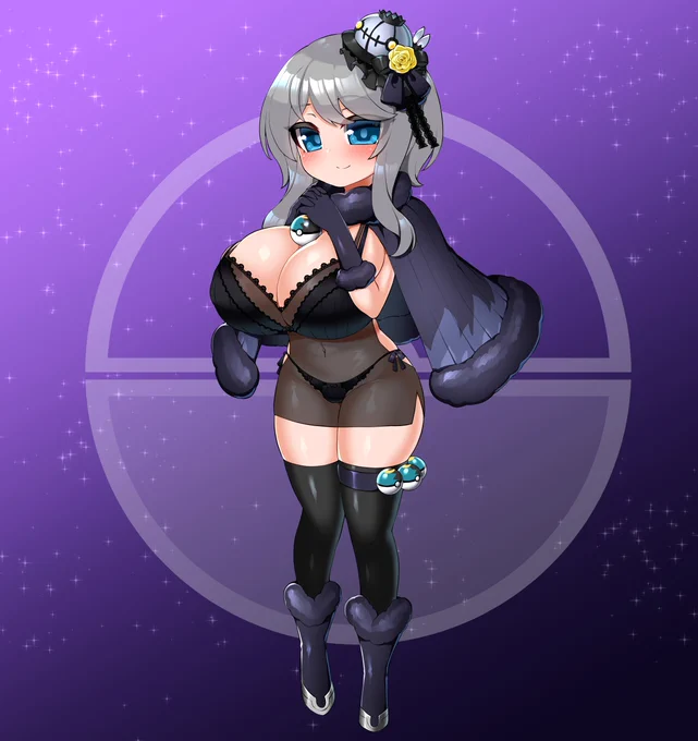 #ロリ巨乳ジムリーダーズうちのカヨウちゃんの完成版がコチラ。ゴーストタイプだから多少透けてるのは……うん。ゴーストタイプだからねゴーストタイプだから。※無断転載・無断利用お断り※イラストはコミッションとして制作を依頼したものです※KATUU先生に描いていただきました!! 