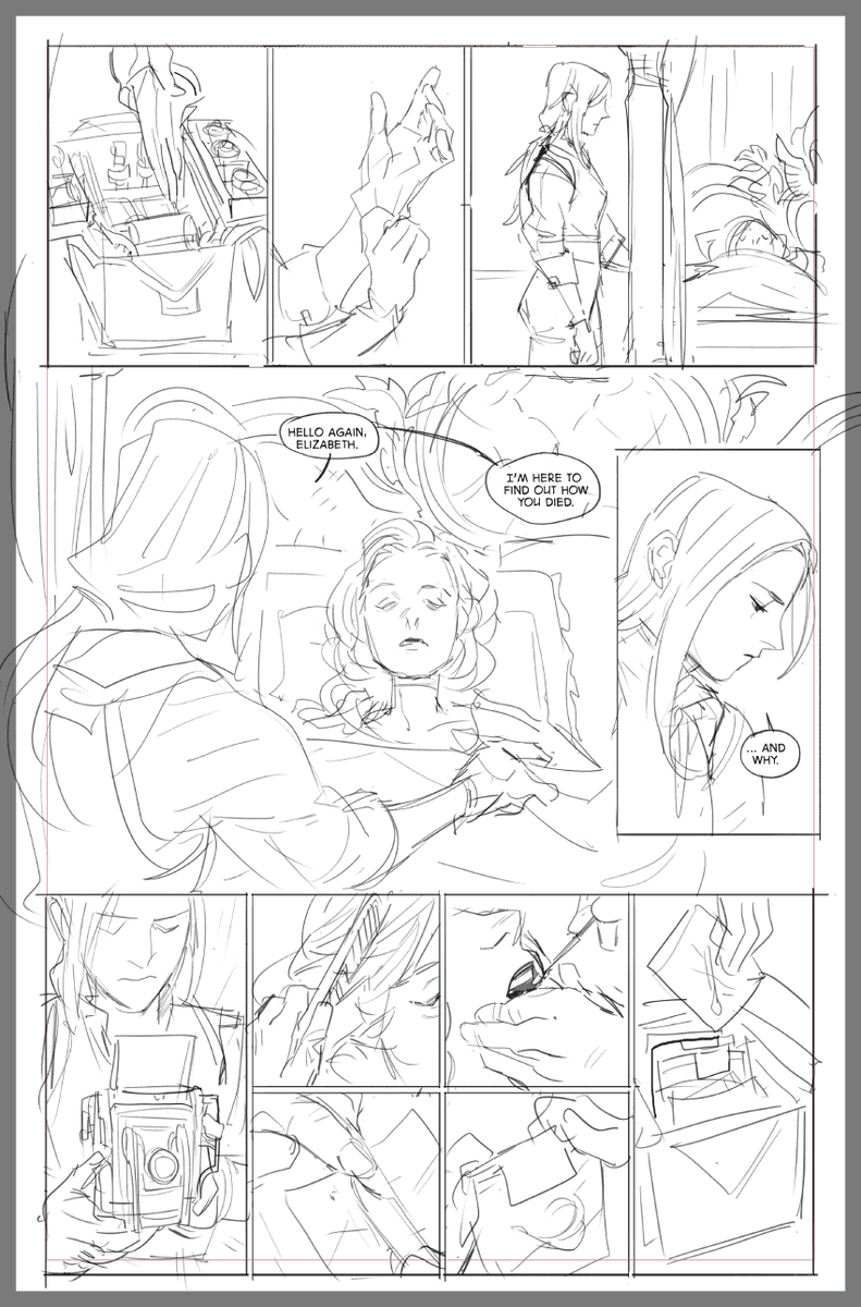 Favourite WIP pages not in order... started this fancomic last year, adapting a story by a friend whose socials I need to ask for soon. Caitlyn and Vi investigate a death in Demacia.. I am resolved to complete this in 2020 ????