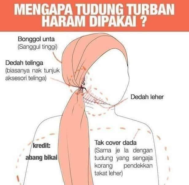 jentikhati's tweet photo. #TegurTandaSayang.😘❤
Ambil berat tentang ini⬇️

Jangan menjual agama dengan mengatakan ia fesyen Muslimah!

Turban bukan tudung. Ia sekadar tutup kepala. Sekadar fesyen.

Tak cukup syarat menutup aurat. 👉 Nampak leher dan telinga. https://t.co/pqlPXbGcw0