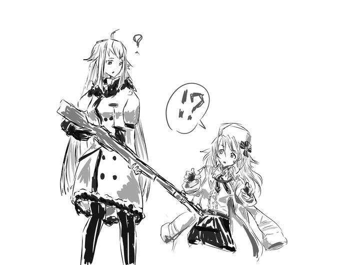 【ドルフロ×パン屋少女】Who are you? #ドールズフロントライン #少女前線 #ドルフロ #ナガンM1895 #ジェフティ https://t.co/MWseenubhh 