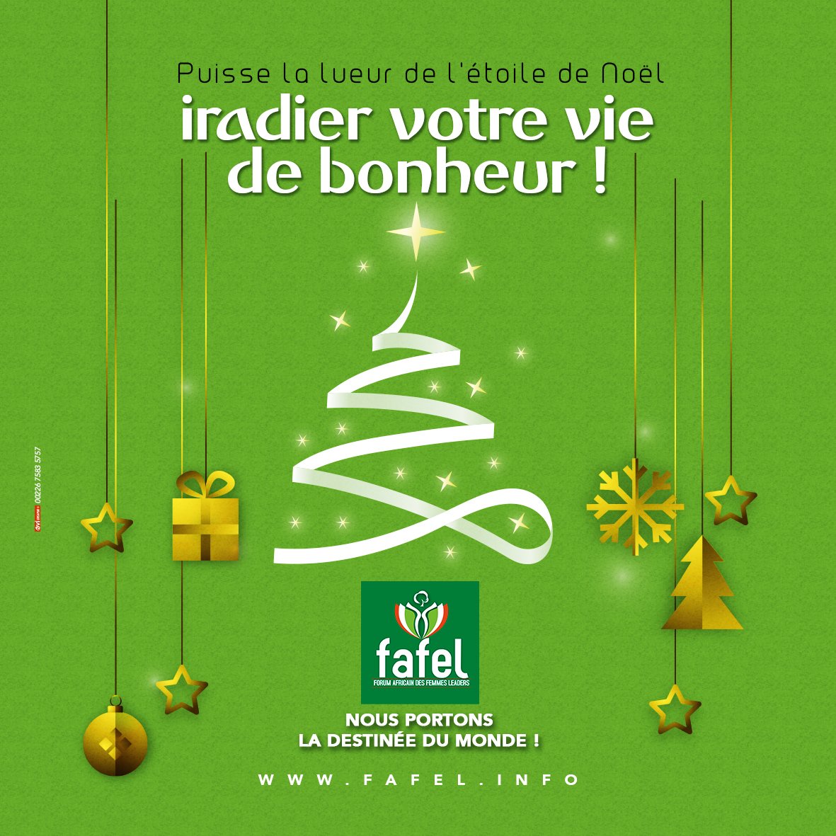fafel_africa's tweet photo. #Noel
Puisse la Lueur d'espoir de l'étoile de Noël iradier votre vie de bonheur !
Joyeux Noël !
Soyez béni.e.s!!!
#HappyChristmas
#FAFEL #FAFELAbidjan2020 #FAFEL2020 #FAFEL04 https://t.co/hPs5bQCBzd