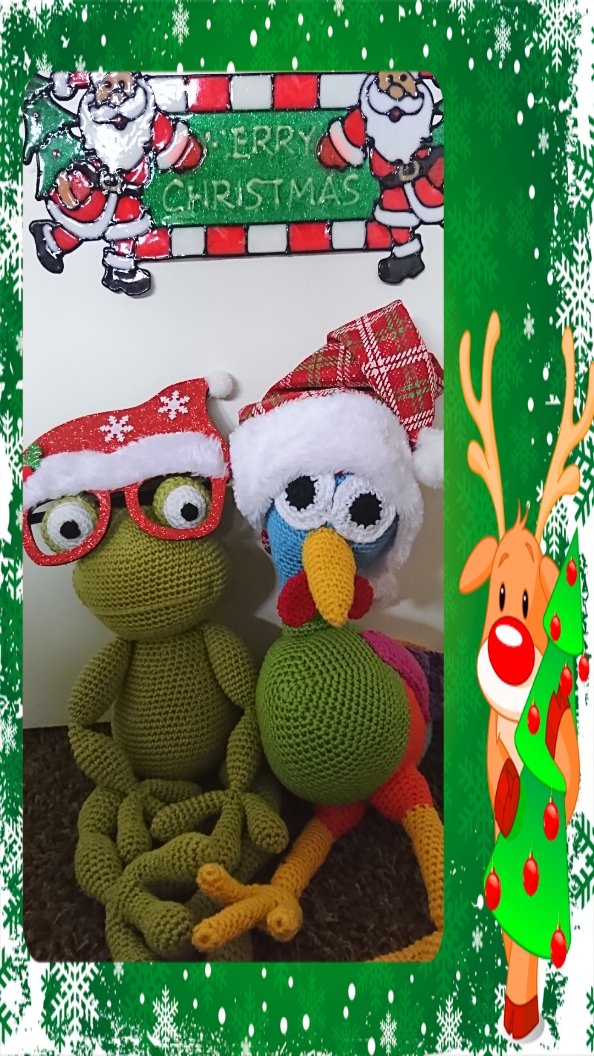 Ka de rare kanarie, Blub en Ilja-Linkt wensen iedereen fijne kerstdagen.