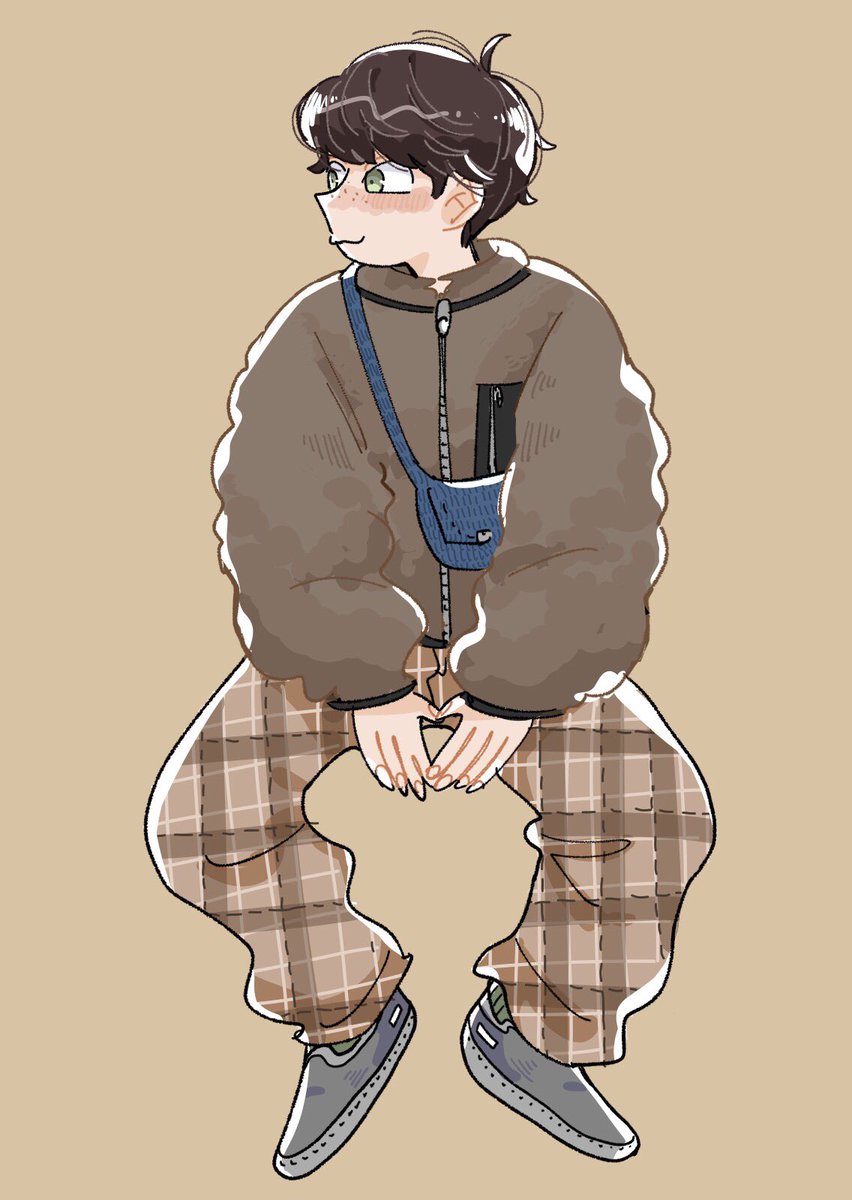 モコブルゾン男 冬の創作クラスタフォロー祭 かいばしらのイラスト