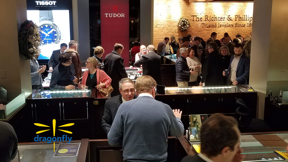 Thank you to <a href="/richterphillips/">Richter & Phillips Jewelers</a> for hosting an amazing event, and to everyone who came out to support Dragonfly. You raised $3000 which will make an immediate impact in the lives of patients and families!