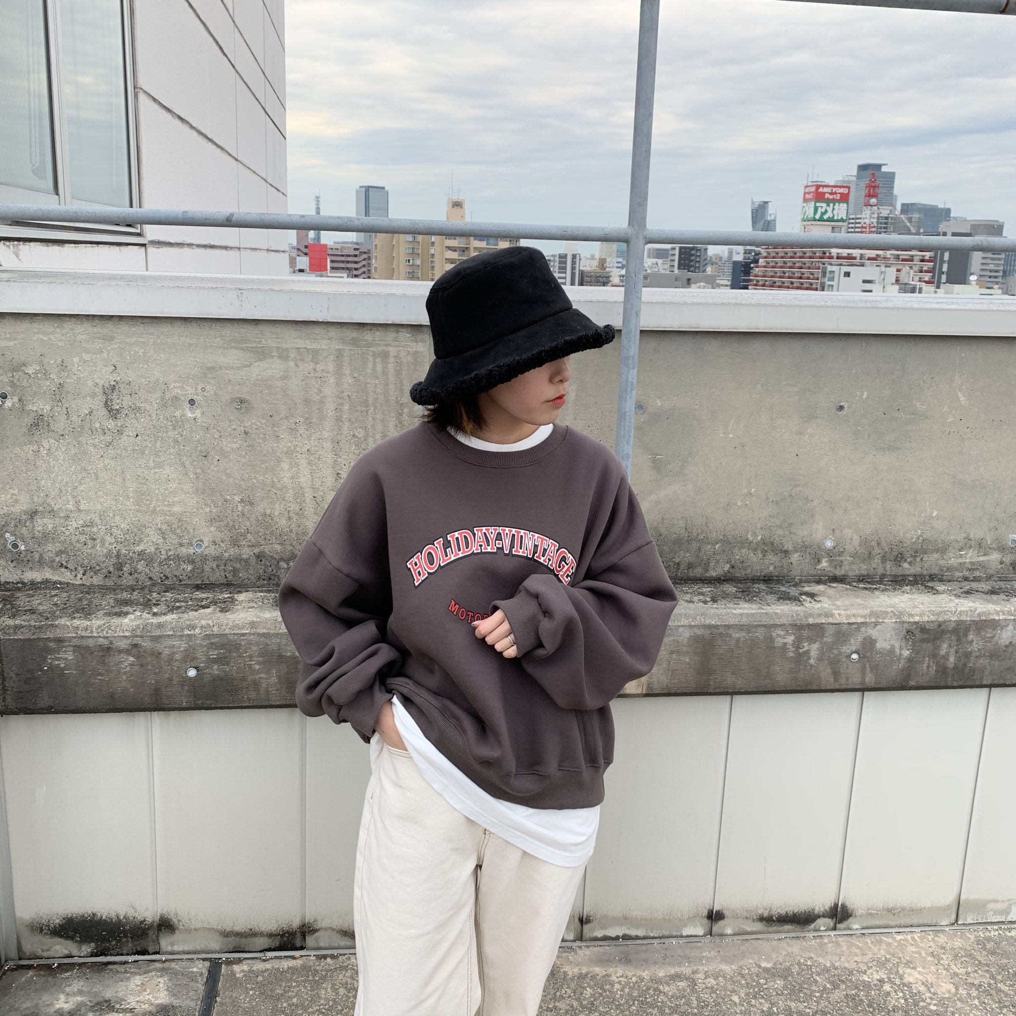 Onewill Pa Twitter Holiday Vintageトレーナー Charcloal Gray Cream Beige Khaki 3980yen Tax 韓国ファッション セレクトショップ 韓国コーデ プチプラ 今日のコーデ 韓国服 Korea オシャレ オルチャン 大須 Onewill Kpop 일본 Ootd ナムオル