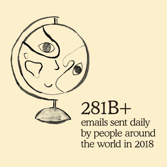 anthony71402030's tweet photo. Email is still an important marketing tool for SMBs. In 2018 alone, more than 281B emails were sent worldwide each day. 
#mail #mailchip #tech #emails https://t.co/KimDnsOJZK