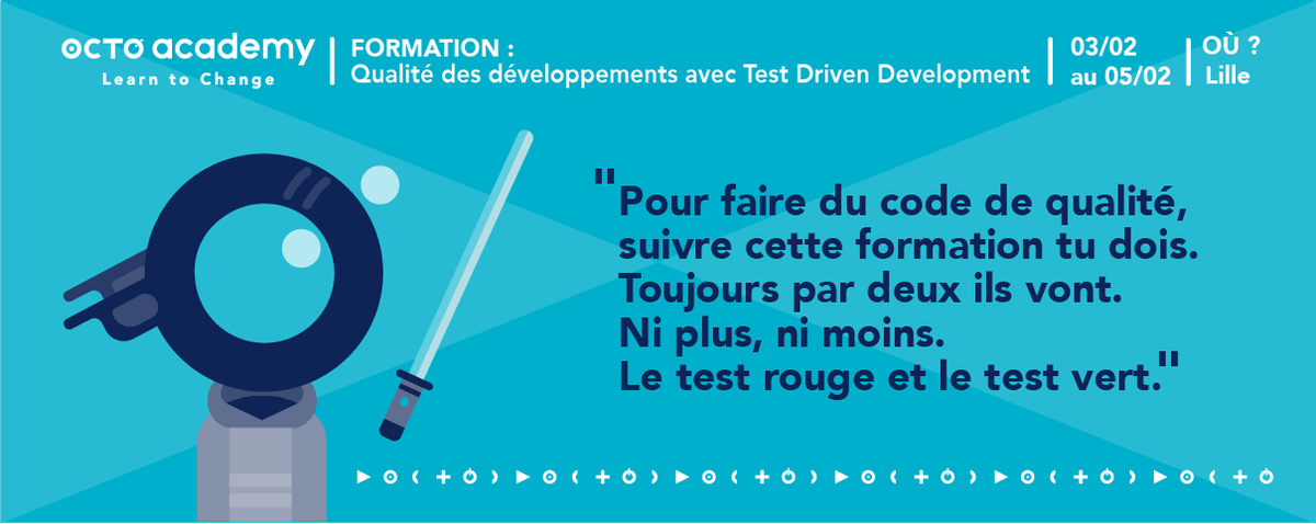OCTOchti's tweet photo. [#Formation #TDD à #Lille]
Dates : 3-4-5 fév.
Plus d'infos ici tu auras : https://t.co/kjMMmcG6ch
#octotechnology #octochti https://t.co/Xr8O5XVtm0