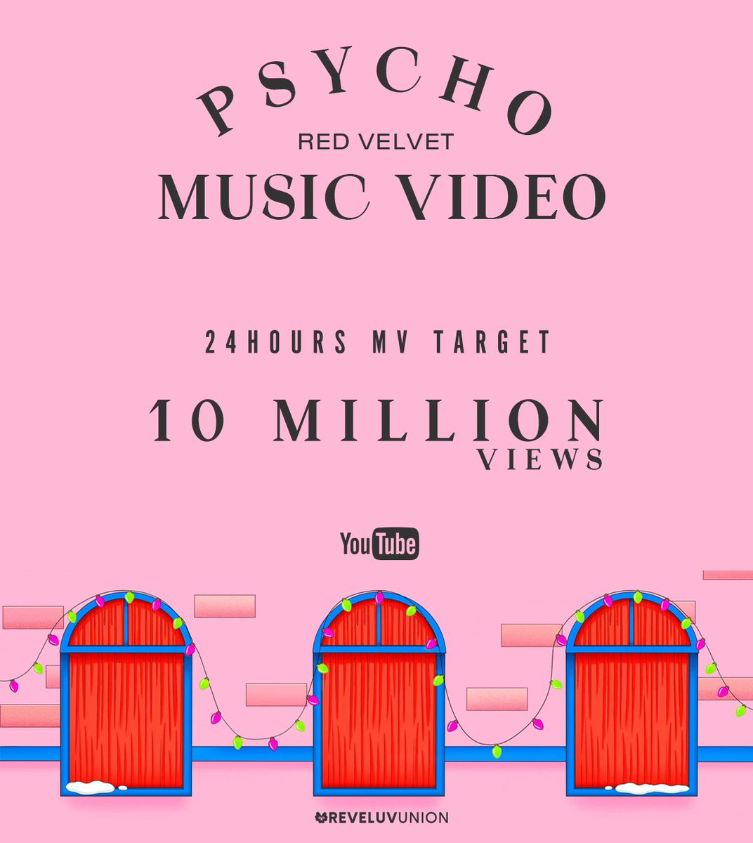 rvelites's tweet photo. Remember our MV Goal is minimum 10M views. Let's go beyond. Read the streaming guide carefully. We can do it!

#SayPSYCHO #PsychoWithRV #RedVelvet @RVsmtown https://t.co/s9FKvw0Ifp