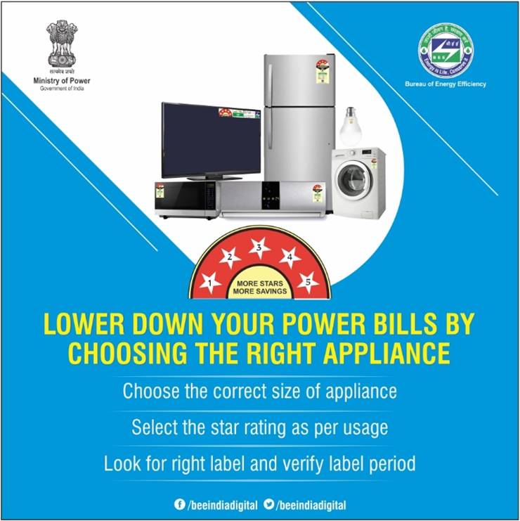 beeindiadigital's tweet photo. #EnergyConservation is the key to an efficient future and sustainable living. 
Be smart, make your house #EnergyEfficient and lower down your electricity bills by choosing the right appliance as per your need. https://t.co/byI4Qcwkl0