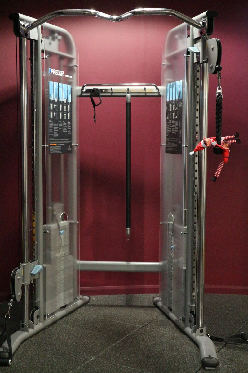 Strength training is very important for elves! Lots of presents to carry to the sleigh!