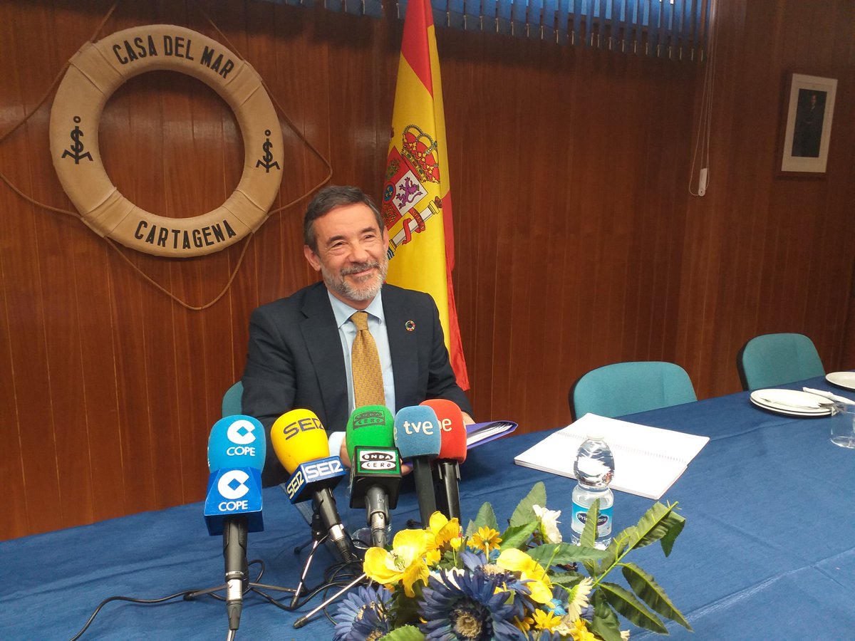 CtgRne's tweet photo. El Delegado de Gobierno de la Región de Murcia, Francisco Jimenez  @DelegGobMurcia repasa en Cartagena sus actuaciones en 2.019. https://t.co/Xan0jzYvum