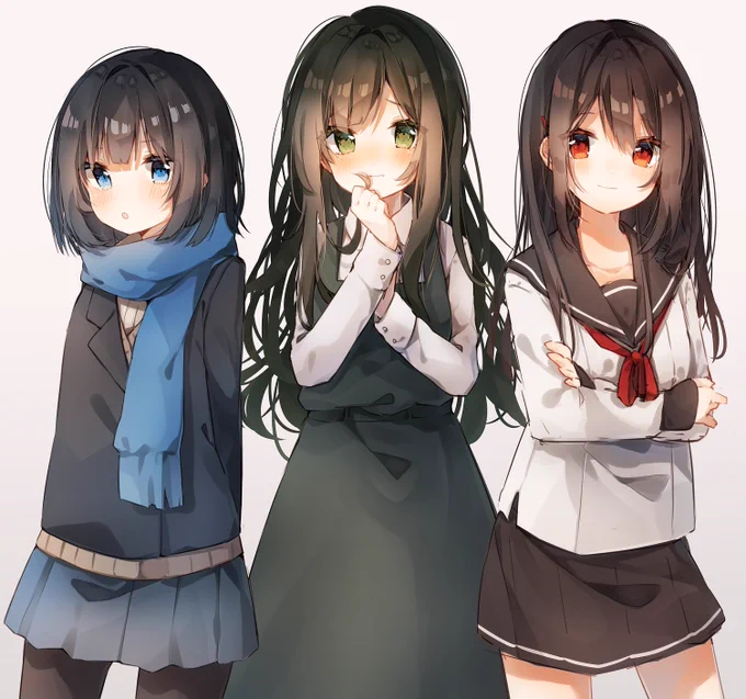 色々な黒髪 