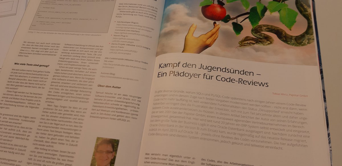 tobiw_apex's tweet image. Is it Christmas already? After some of my articles have already been published online, the new @DOAGev #RedStack magazine arrived today, in which my first print article was published.