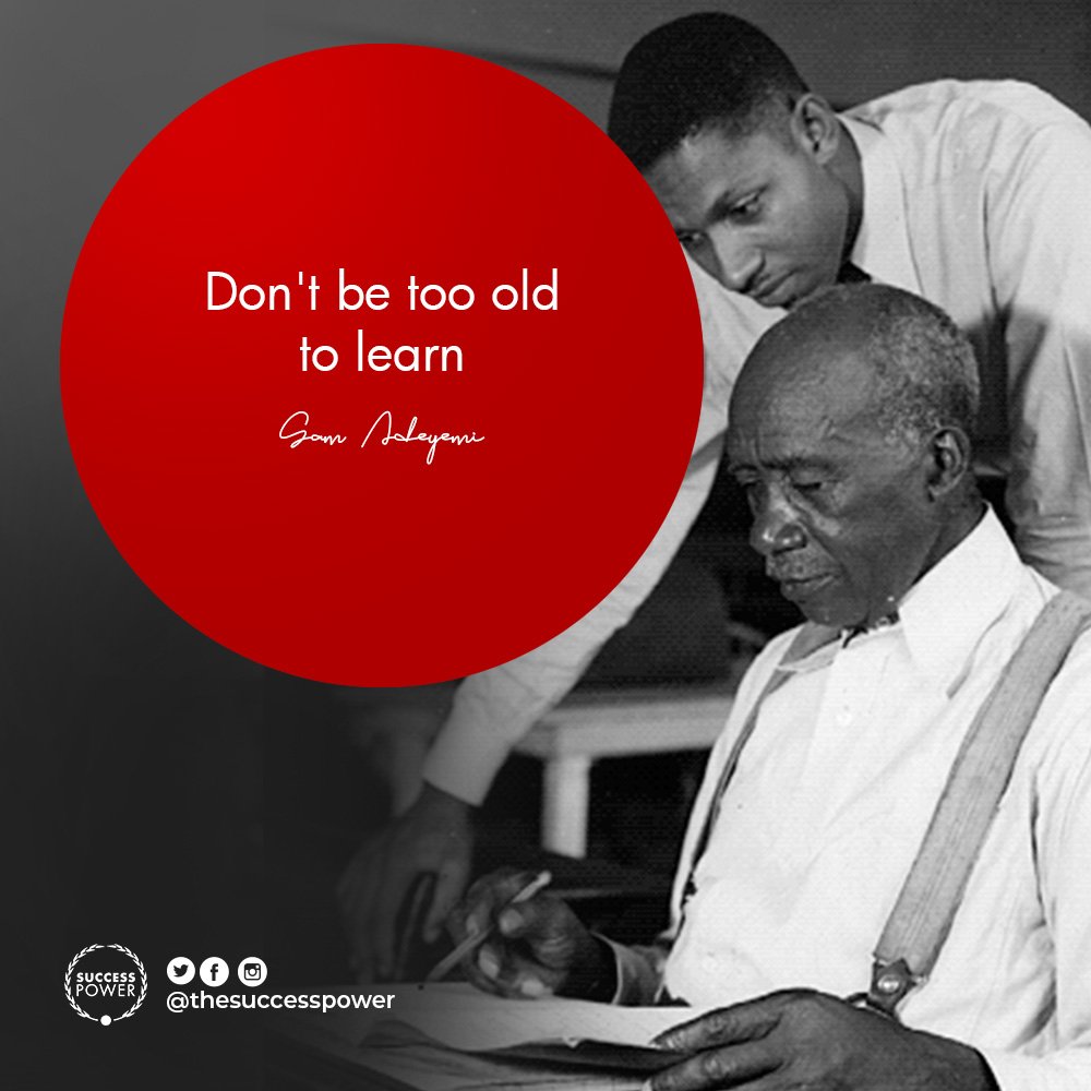 thesuccesspower's tweet image. Upgrade your skills

Don&apos;t resist technology

Don&apos;t be too old to learn

#HowToBeMoreProductive #SuccessPower