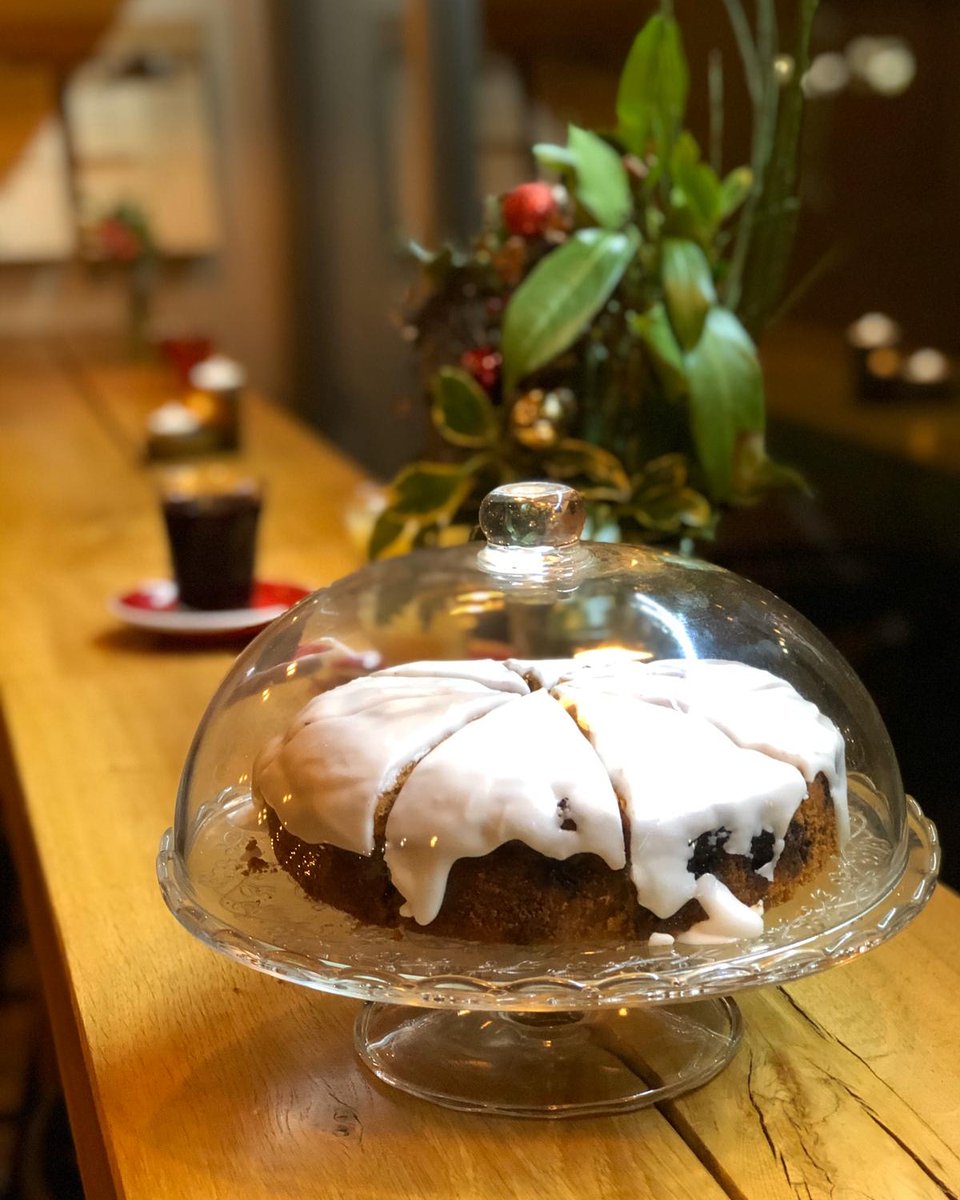 Blueberry muffin cake looking all festive and delicious.

Open till 10pm today.
