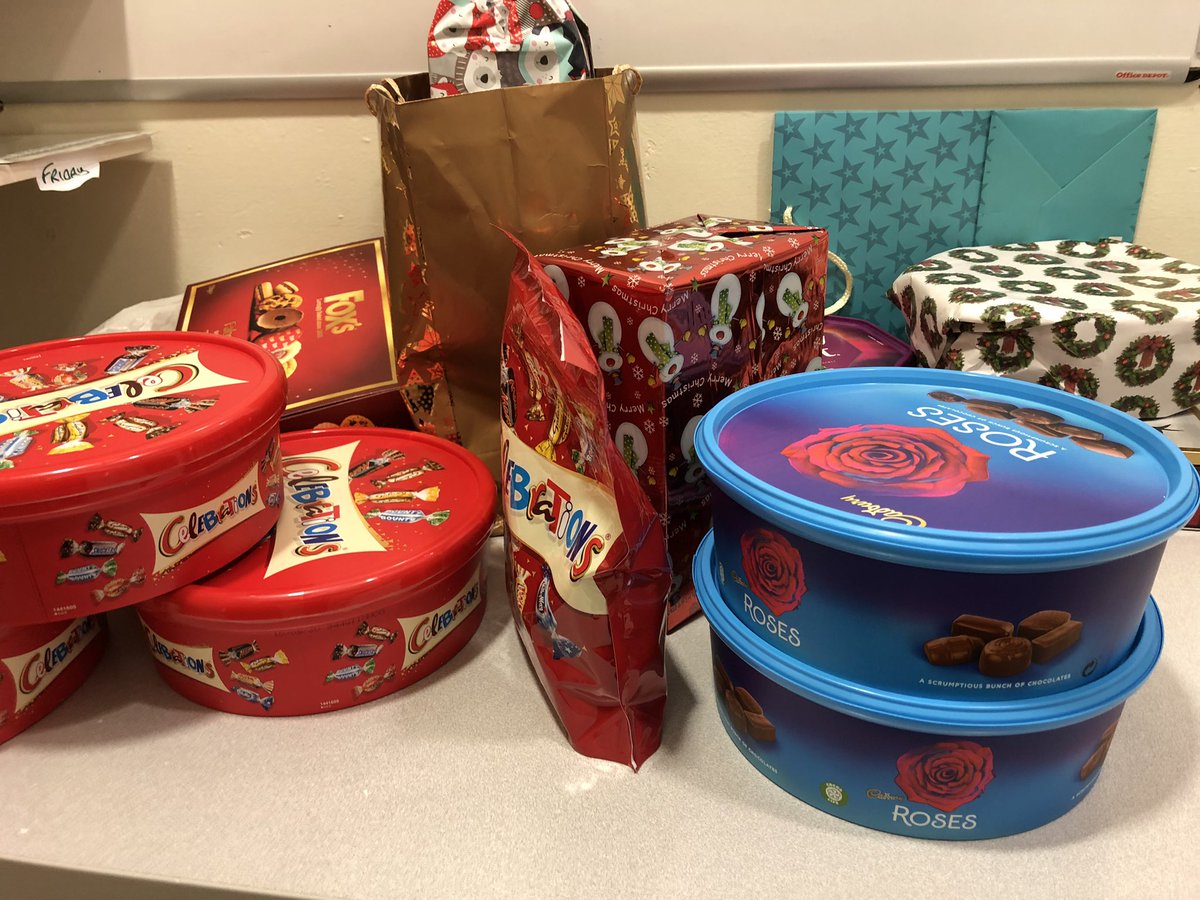 MDCU and #ibdnurse are very grateful to our patients for our festive gifts. They will be shared out amongst us. Merry Christmas everyone!