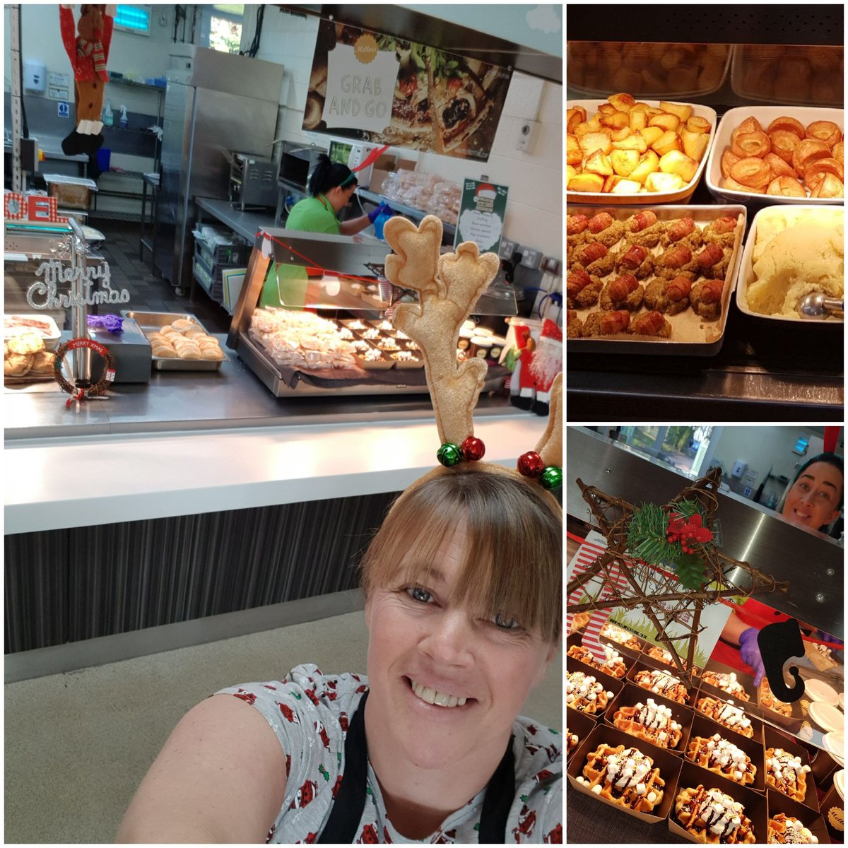 BrianBy30001528's tweet photo. Well done Katy and your team, great Christmas offer. Katy is our newest secondary Shool manager doing a fantastic job, "keep up the great work Katy " Loved the mid-morning Chritmas waffle.🎄🎄 https://t.co/zADM4XMwUx