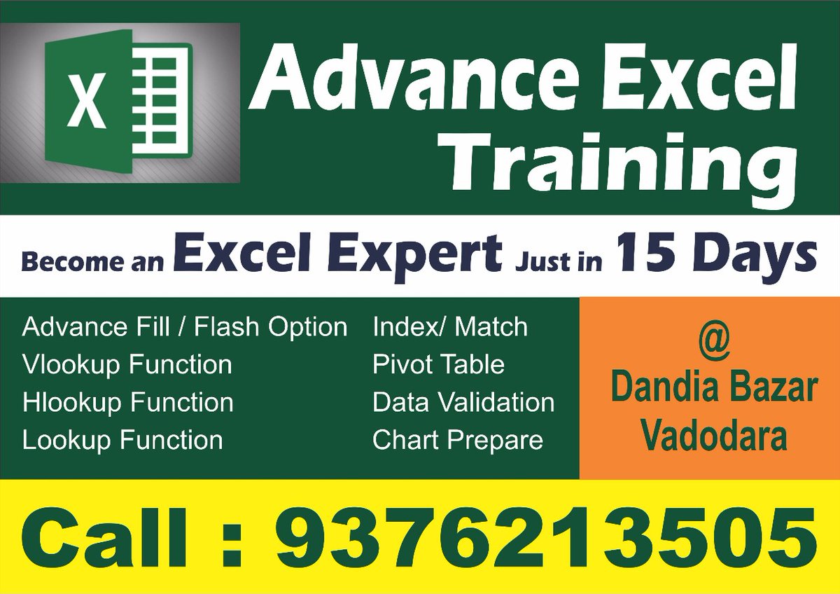 ShahClass's tweet image. #ShahComputerClass
#AdvanceExcelTraining
#DandiyaBaza
#Vadodara