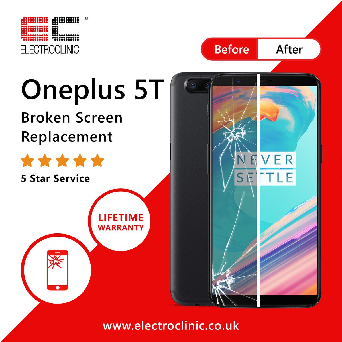 electroclinic's tweet photo. OnePlus 5T Screen Replacement
We will replace the screen, service your device and install a complementary tempered glass screen protector.

https://t.co/hmGpZbtBES

#OnePlus 5T Screen Replacement price
#OnePlus 5T #Broken #Screen
#OnePlus 5T Replacement parts
#OnePlus 5T Broken https://t.co/uBjsFLUzAX