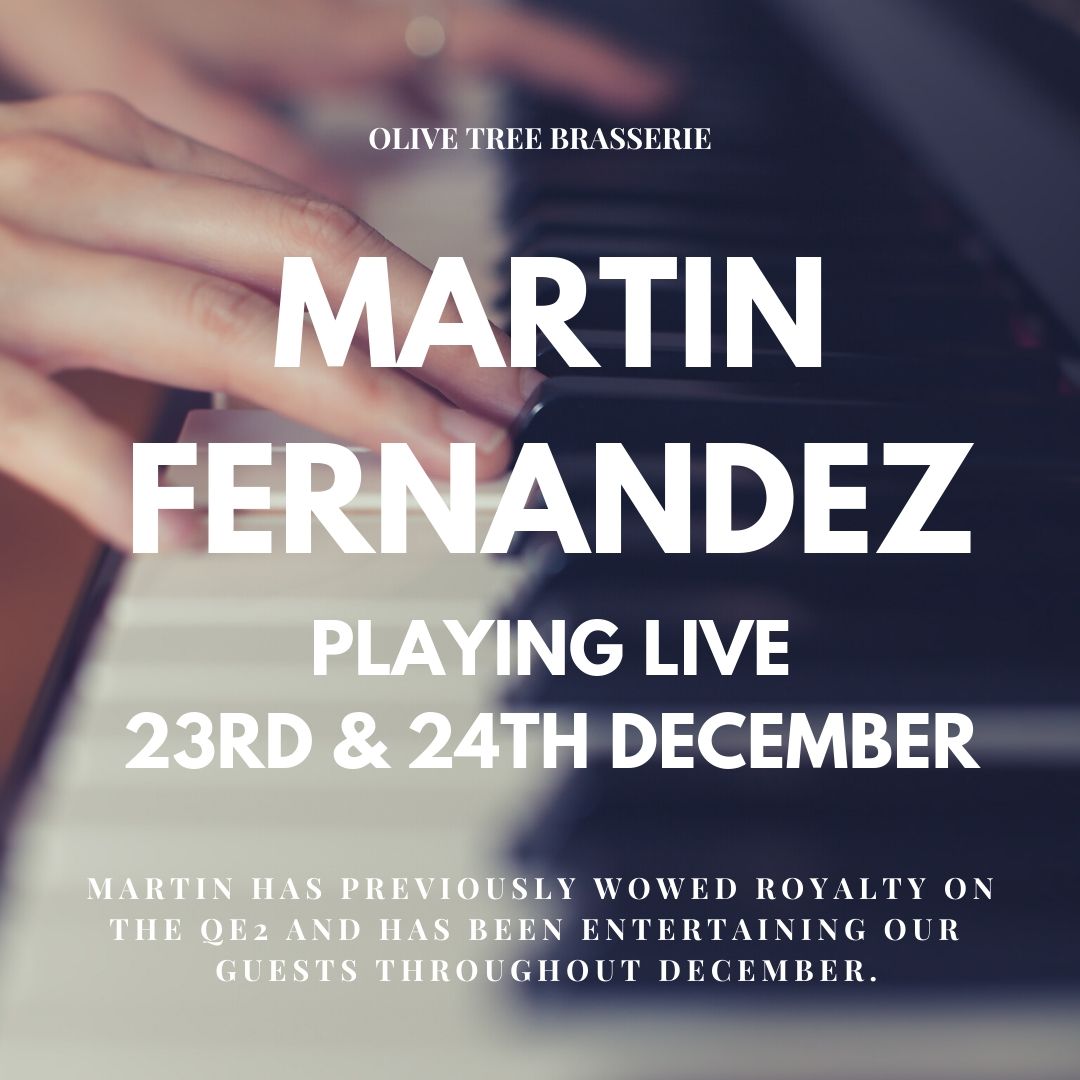 Feel the atmosphere, not the cold as Martin Fernandez plays live in the restaurant today and tomorrow!