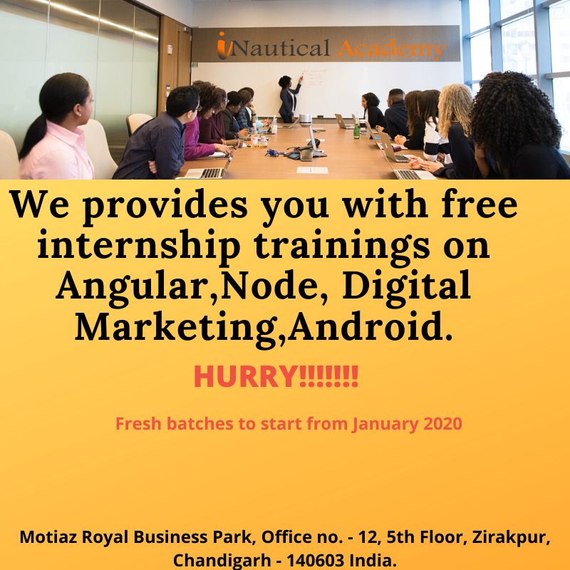 #freeinternship #digitalmarketing #training 

Please visit our office for more information.