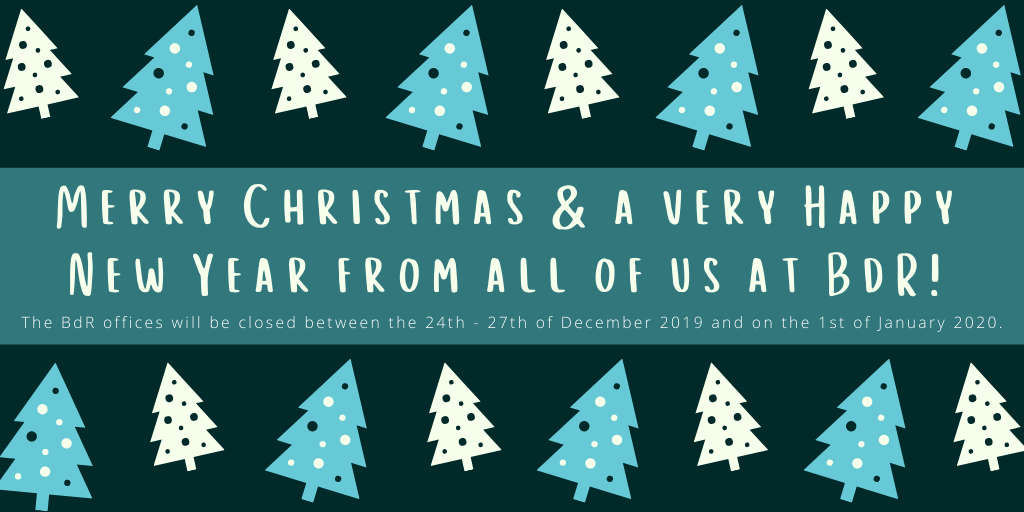 BdR would like to wish you a Merry Christmas and a Happy New Year! 🎄🎁

Please note that our offices are closed on the 24th, 25th, 26th &amp; 27th of December 2019 and on the 1st of January 2020.

#MerryChristmas #HappyNewYear2020