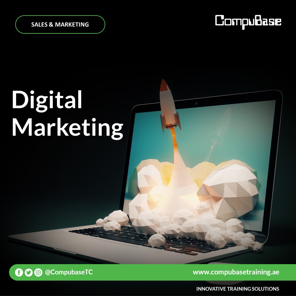 CompubaseTC's tweet image. Boost your business, brand, career and services by learning the fundamentals of Digital Marketing in this extensive course.
Contact us on +971 2 677 1117 or info@compubasetraining.ae
#Training #Marketing #Digital_Marketing #SEO #Social_Media #Development #Skills #Google #AbuDhabi