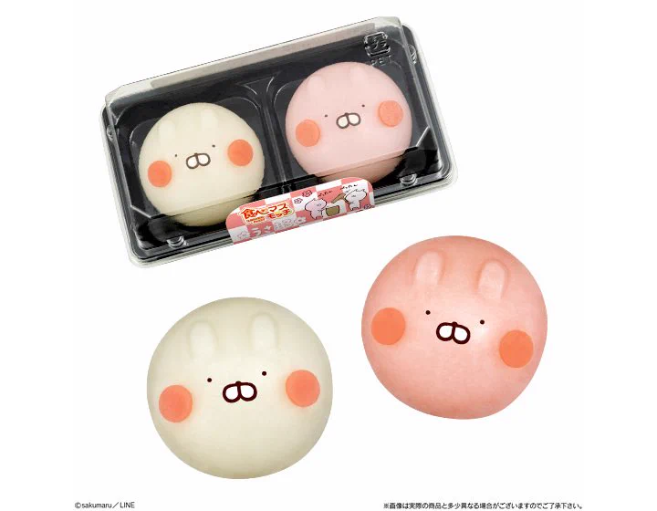 セブンイレブンで発売されるLINEスタンプでお馴染みのうさまるモチーフの和菓子「食べマスモッチ　うさまる」が可愛すぎて食べれない