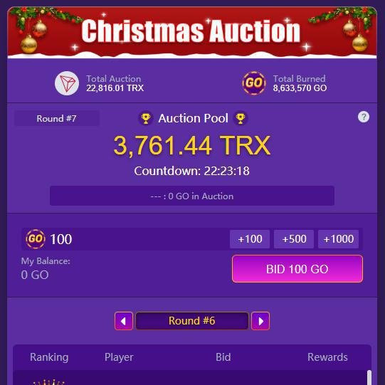 🔥#Christmas Party is going on👏🏻
💰Don't miss 3,000 #TRX x 10 days in Christmas Auction
🧐It's very easy to win
🥳There are 4 rounds left, come and join now!
⭐️Win Now:https:trongo.io