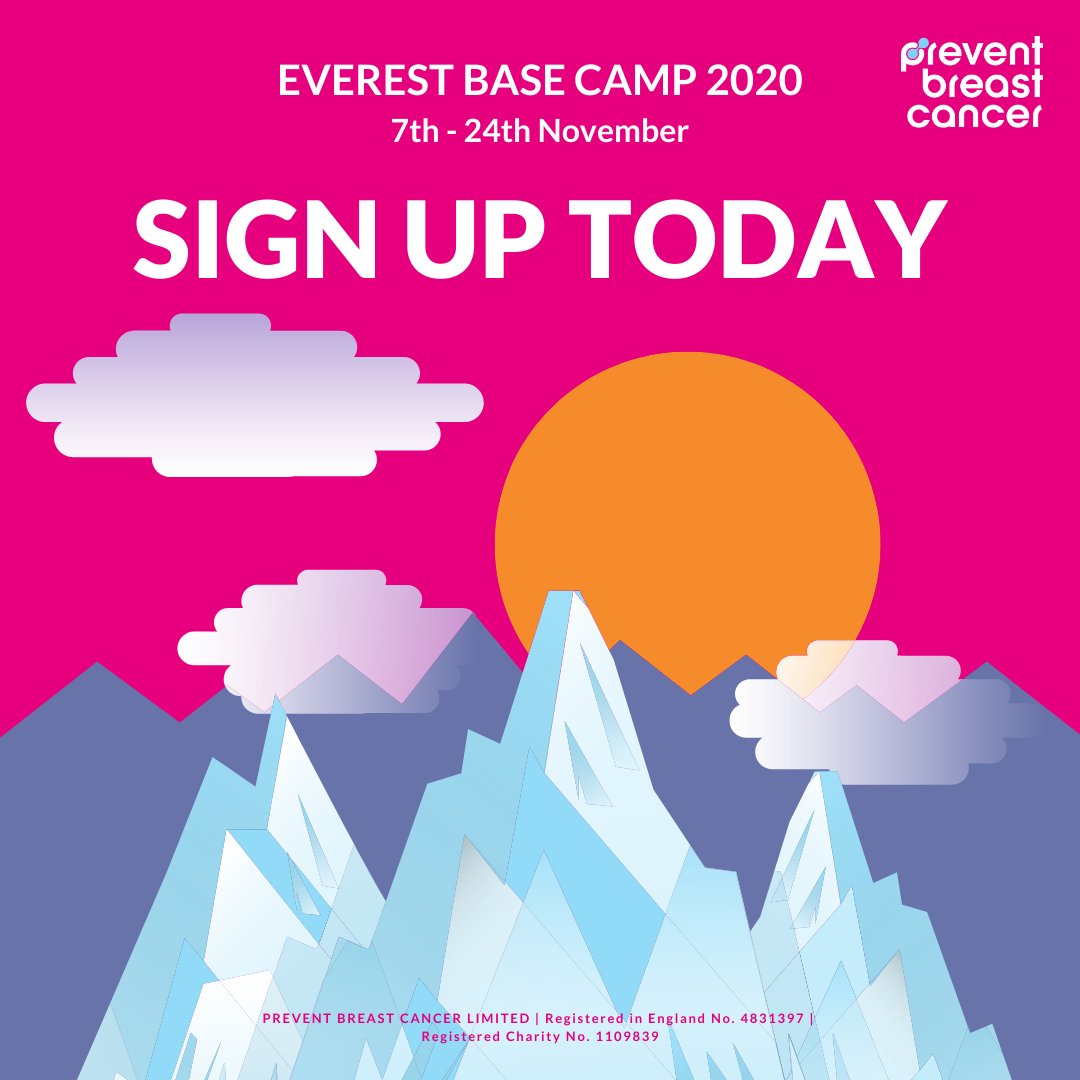 wearepreventBC's tweet photo. Challenge yourself. Push your boundaries. Test your limits. 🎀

Make 2020 the year you do something you never dreamt possible. Find out more about trekking to Everest Base Camp today https://t.co/udhnirG3V8

#AscentToPrevent #PredictPreventProtect #PreventBreastCancer https://t.co/IF66aHTiT6