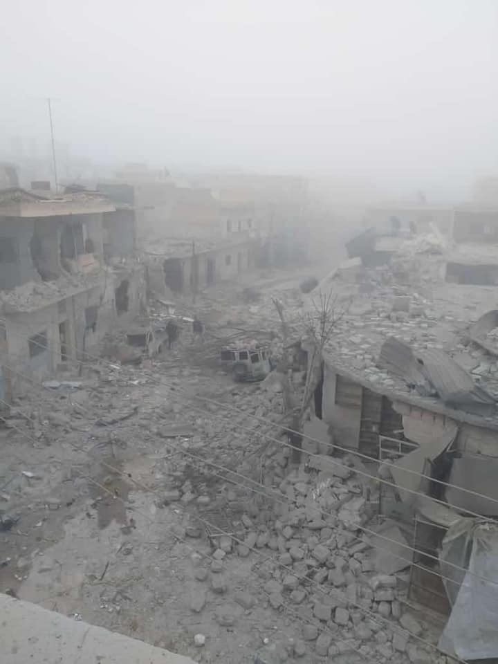 majdkhalaf1993's tweet image. The victory that Assad and his allies achieved in #Maarat_al_Numan they destroyed everything, thousands of civilians forced from their homes.

#IdlibisUnderFire