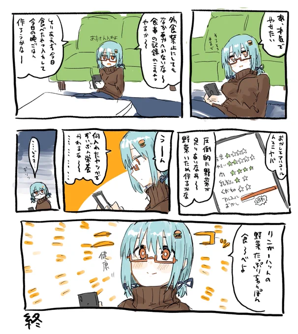 ハンバーガーちゃんダイエット日記出来た 