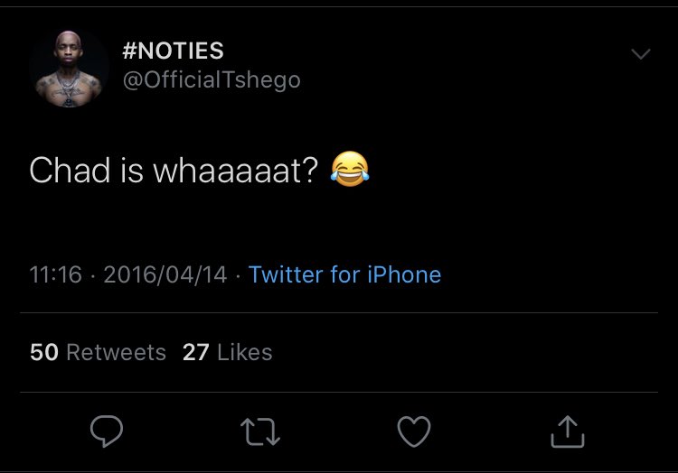 Makhorane_'s tweet photo. @OfficialTshego πππ See your life?! Remember Chad released #ChadIsBetter, and you were like https://t.co/5fKhOA1pXd