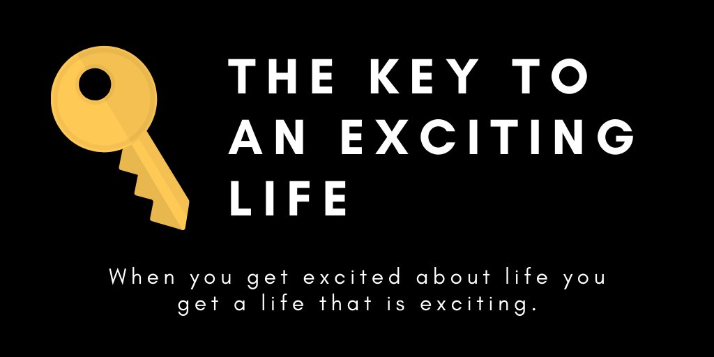 JonGordon11's tweet photo. We often think that we'll get excited about life when we have a life that is exciting but actually it works just the opposite. Read The Key to an Exciting Life -> https://t.co/OIVucNn9x4 #PositiveTip https://t.co/FMznyp4GTV