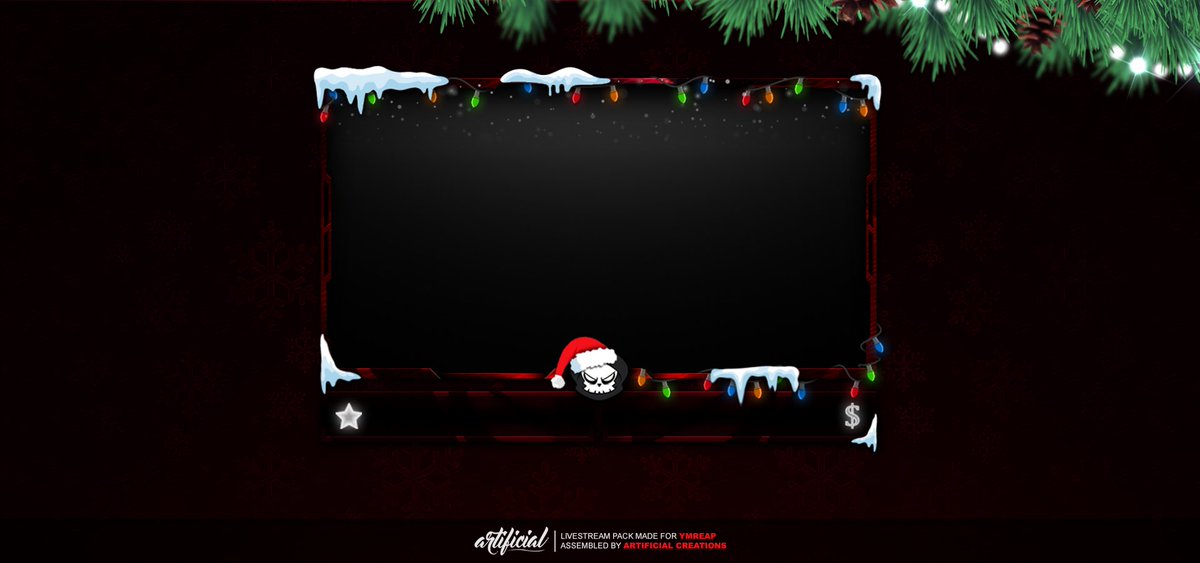 ArtificialCC's tweet photo. A little Christmas inspired livestream webcam frame I created for @ymreap. Happy holidays!
RT/Like if inspired.
#twitchcreative #twitchgraphics #livestreamdesign https://t.co/5mHXXrGMkE
